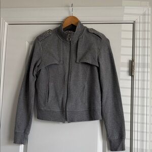 BEBE Sport Gray Jersey Knit Jacket